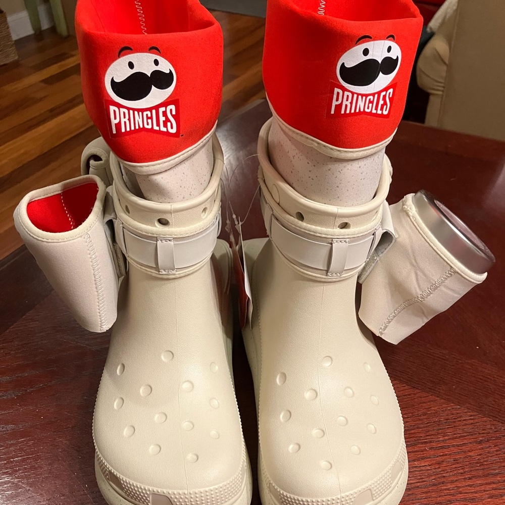 Limited edition Pringles Crocs boots